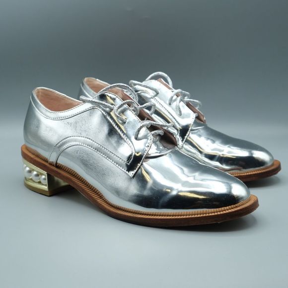 Nicholas Kirkwood Shoes - Nicholas Kirkwood Silver Casati Pearl Derby shoes Women's Sz EU 39